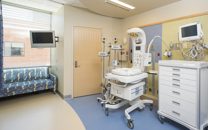 Inpatient room at Children's Hospital Colorado