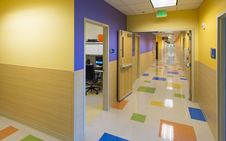 Exam hallway at Children's Colorado at Briargate