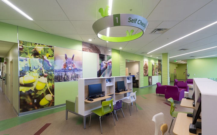 North Campus first floor clinic waiting area