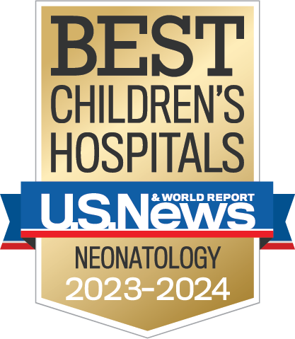 Best Children's Hospital by U.S. News & World Report Neonatology 2021-2 Badge