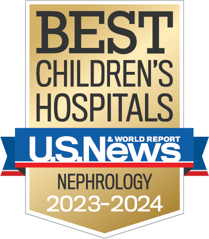 Best Children's Hospital by U.S. News & World Report Nephrology 2021-2 Badge